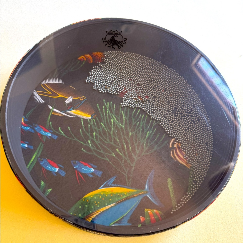 Beautiful Ocean drum with colorful ocean scenery